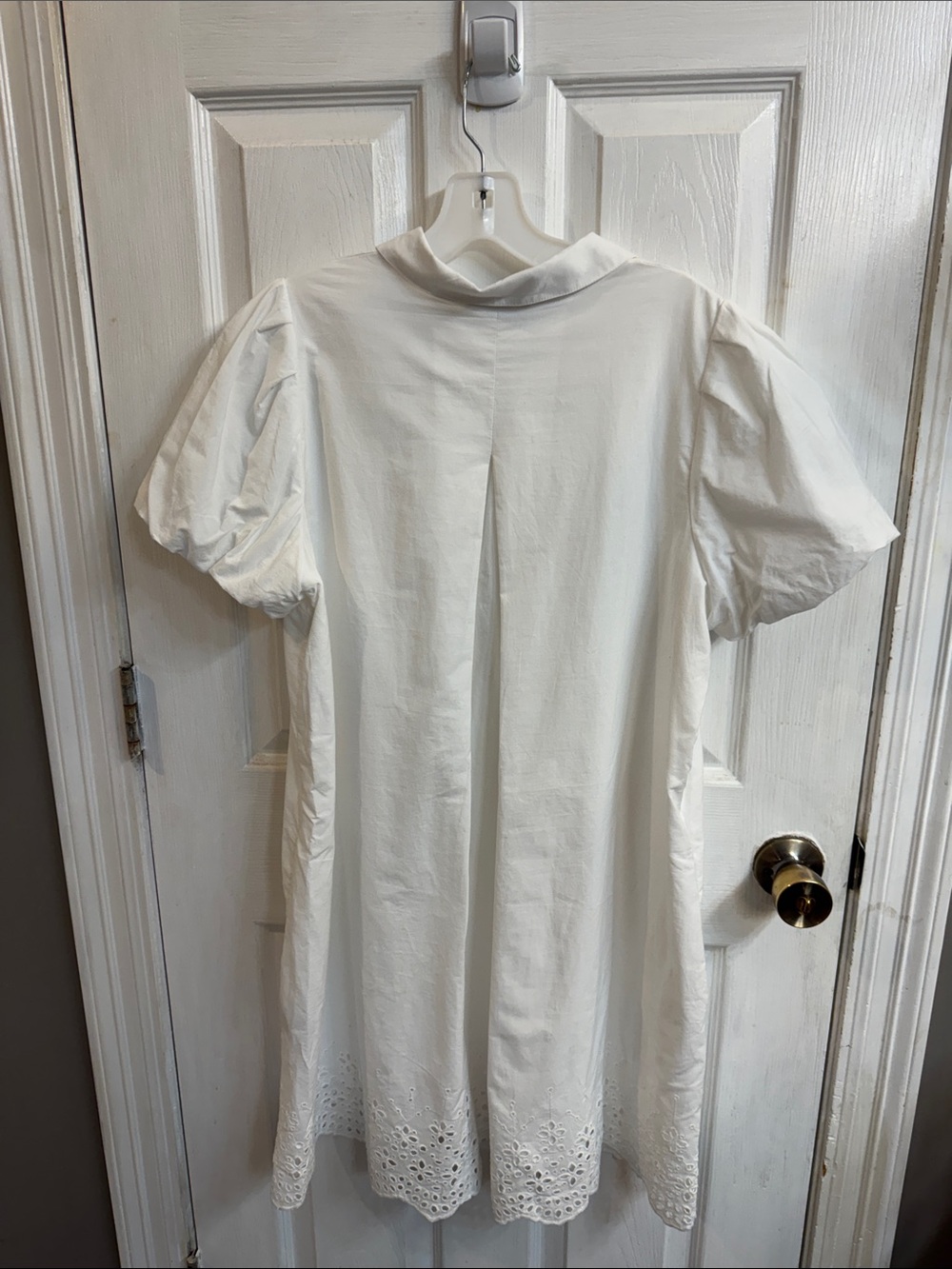 MSK White Eyelet-Hem Polo Dress Shirt - Picture 3 of 5